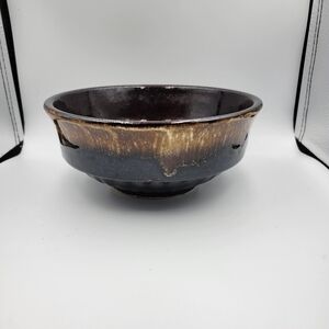 Studio Pottery Brown Glaze Made in the USA Dough Bowl